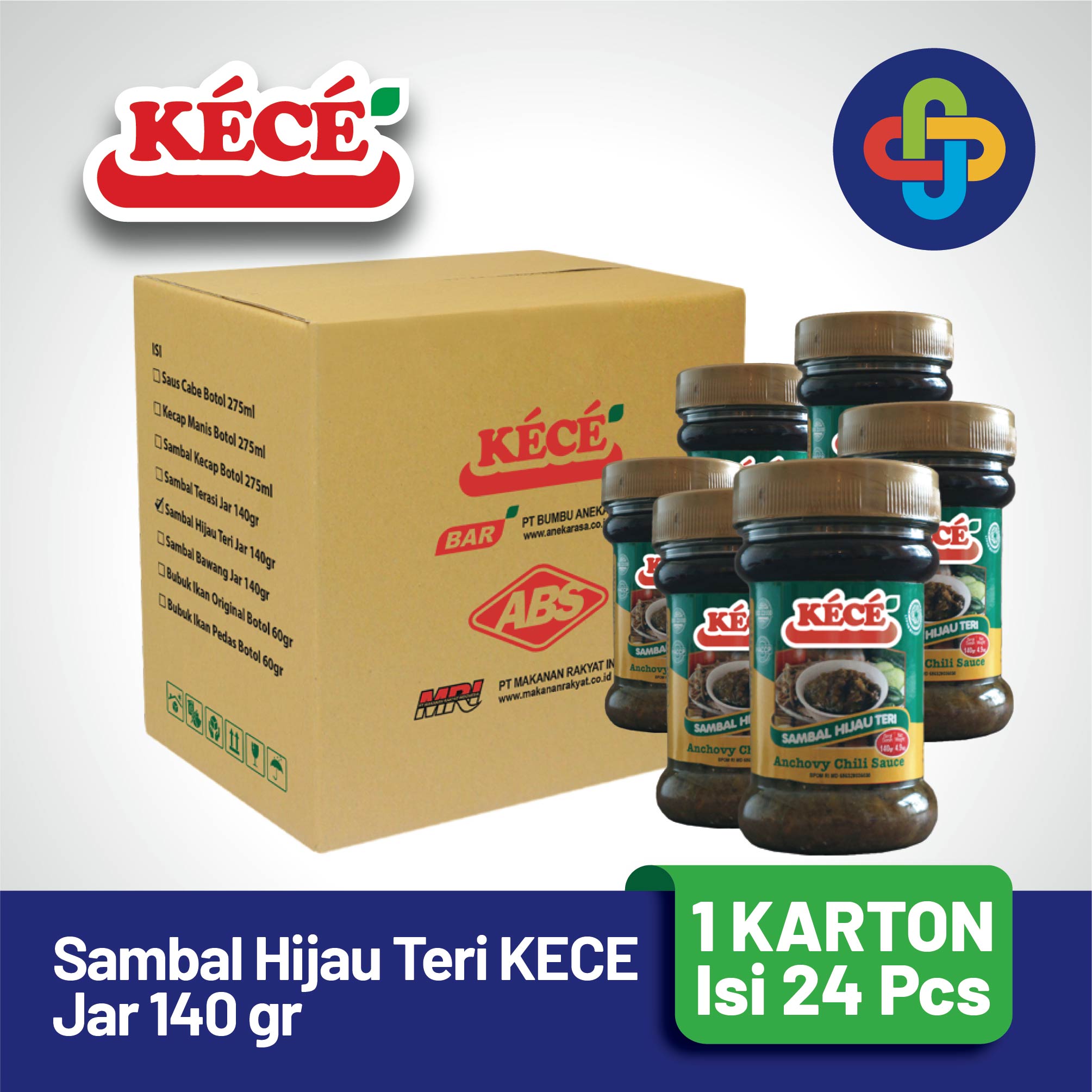 Sambal Hijau Teri KECE Jar 140 gr